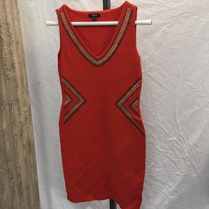 XOXO Fitted Orange Dress